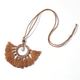 Round Fringed Necklace