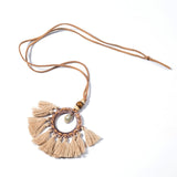 Round Fringed Necklace