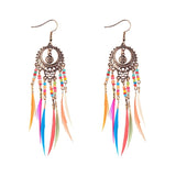 Colourful Feather Earring